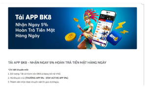 BK8 App - Trải nghiệm cá cược mượt mà qua ứng dụng di động